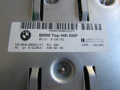 BMW Amplifier Amp Logic 7 Top Hifi DSP 65129138182 E90 3 Series E60 5 Series E63 6 Series6